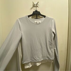 Gray and White Women's Top Set